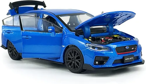 Vista 4 de 2016 Impreza WRX STI S207 Modelo fundido a troquel Coches Racing Deportes Toy Car 1/32 Escala Metal Vehículos fundidos a presión para niños con luz