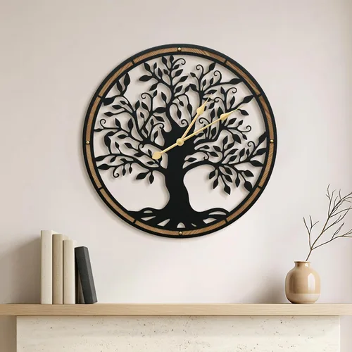 Vista 9 de Micasso Large Wall Clocks Decorative: 15 Inch Tree of Life Battery Operated