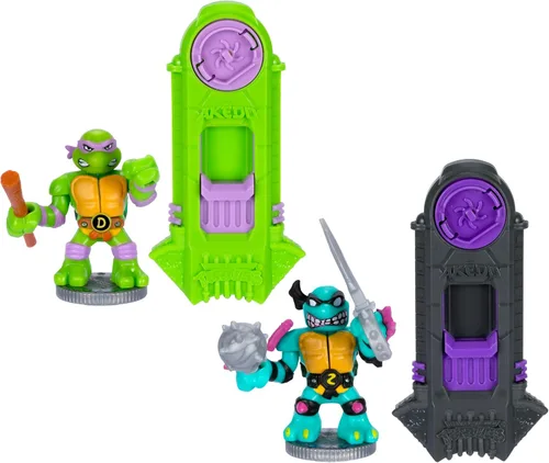 Vista 8 de Legends of Akedo Teenage Mutant Ninja Turtles. Mini guerreros de batalla contra paquete Donatello Vs Baxter Stockman M