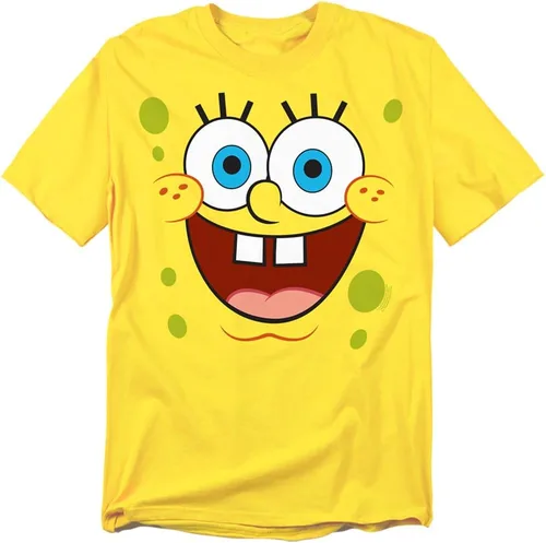 Vista 13 de SpongeBob Big Face Halloween Costume Collection Unisex Adult T Shirt Amarillo - Cara Nerd