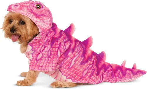 Vista 7 de Rubie's Pink Dino - Sudadera con capucha para mascotas, talla S