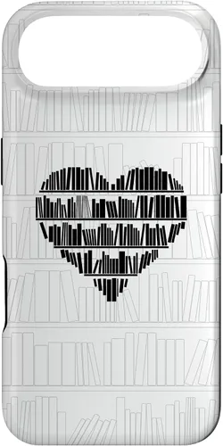 Vista 27 de Bookworm Book Lover Minimalist Heart White Case for iPhone 17