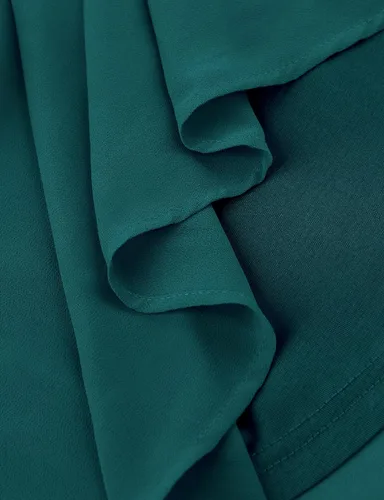 Vista 4 de Bebonnie Blusas de encaje de gasa con cuello en V y manga 34 enrollables para mujer