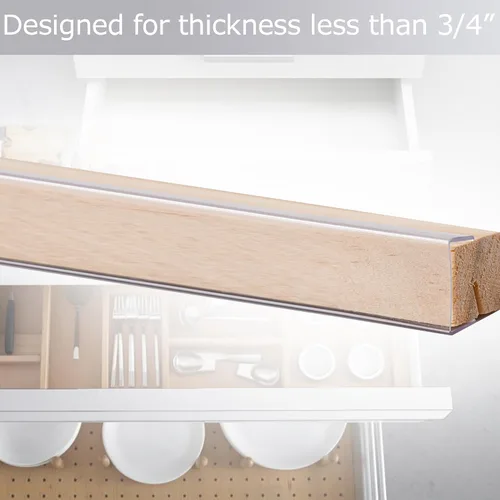 Vista 3 de Tugaizi 8 protectores de vinilo rígido de plástico transparente para puertas de gabinete, protector de borde de plástico para proteger el gabinete