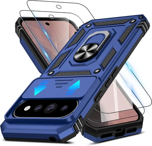 Vista 94 de ATUMP for Moto G-Play-2024 Case with Camera Lens Cover & HD Screen Protector(2 Pcs), [10FT Military Grade Drop Protection] Magnetic Ring Holder Negro