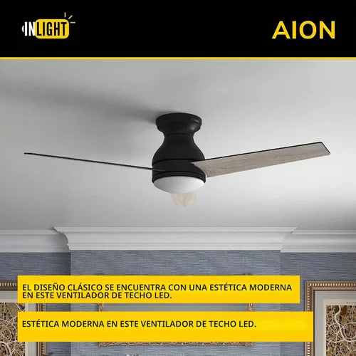 Vista 3 de Inlight Ventilador de techo Hugger de 52 pulgadas para interiores