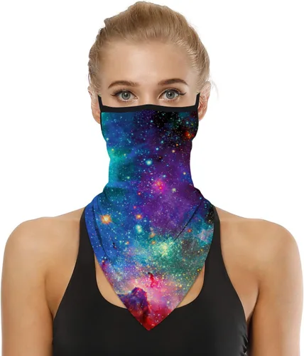 Vista 9 de YAYOUREL Polaina para el cuello, bandanas para hombres y mujeres, cubierta de bufanda para la cara con rayos UV, con agujero para las orejas