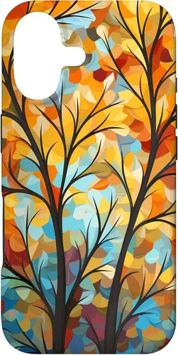 Vista 32 de Otoño y otoño, hojas coloridas, otoño color árbol caso para iPhone 16