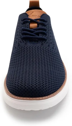 Vista 4 de Athlefit Zapatos deportivos de vestir de moda para hombre, transpirables, Oxford, zapatos para caminar casuales de negocios