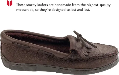Vista 3 de Minnetonka Mocasín Kilty con flecos Moosehide para mujer
