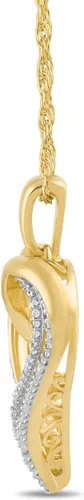 Vista 2 de Tienda Essentials Sterling Silver Diamond Heart Pendant Necklace (previously Tienda Collection)