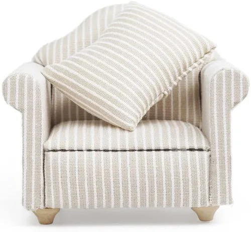 Vista 15 de Odoria 1/12 Silla en miniatura Sillón Casa de muñecas Muebles Accesorios, Azul Oscuro