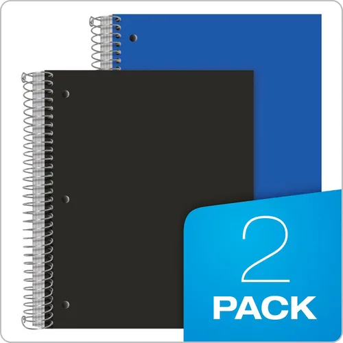 Vista 7 de Oxford Cuadernos en espiral, 5 materias, papel rayado universitario, cubierta de plástico duradero, 200 hojas, 5 bolsillos divisores, 2 por paquete