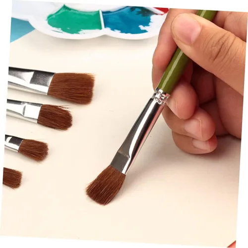 Vista 8 de Juego de pinceles para acuarela, pintura al óleo, herramientas artísticas para artistas, niños y niñas, principiantes, 12 piezas, juego de pinceles