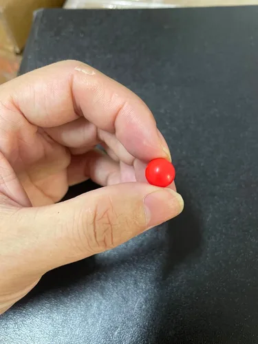 Vista 3 de 100 bolas de pintura de plástico sólido de 0.50 cali, 50 cal. bolas de nailon para entrenamiento y práctica de objetivos (rojo)