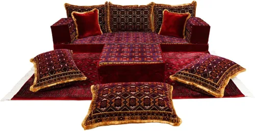 Vista 45 de arabicsofa Cojines Majlis de piso tradicionales: asientos modulares Diwan seccionales