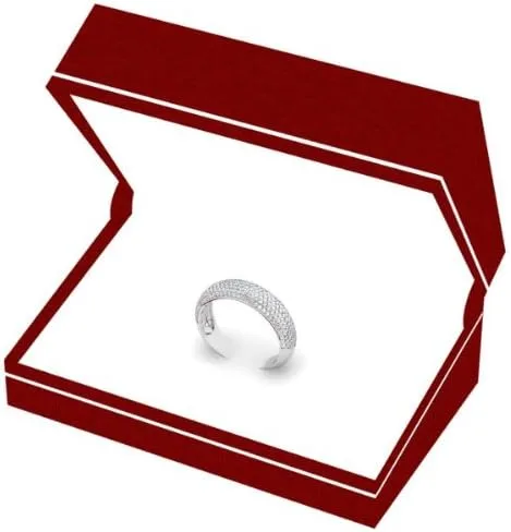Vista 5 de Dazzlingrock Collection Anillo de boda de oro de 18 quilates con diamante redondo de 0,90 quilates
