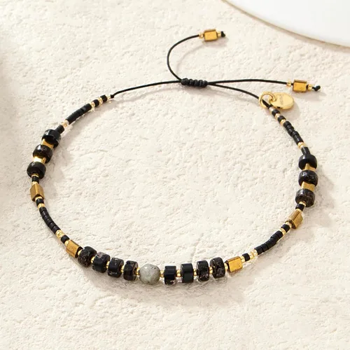 Vista 3 de KELITCH Women Strand Bracelets Seed Bead Thin Rope Friendship Bracelets Handmade Adjustable Jewelry