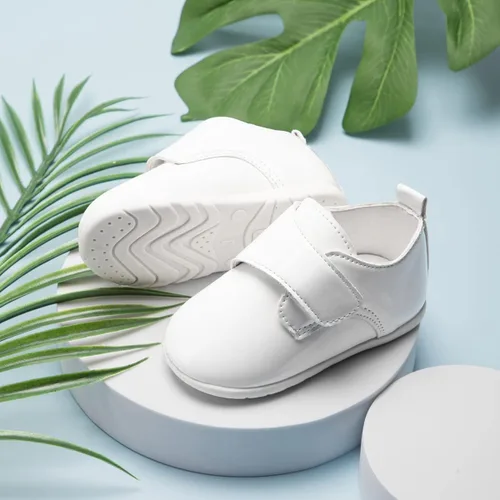 Vista 4 de Babelvit Mocasines Oxford para bebés y niñas, zapatos con cordones, zapatos para caminar primero, mocasines de piel sintética, suela de goma suave