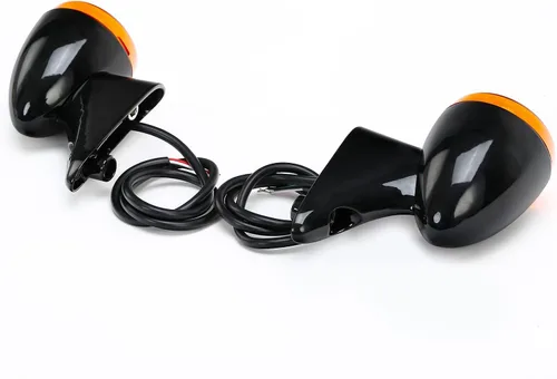 Vista 5 de TCT-MOTORPARTS Soporte de luz intermitente negro con 4 cables para Harley Touring Road Glide 2015-2024