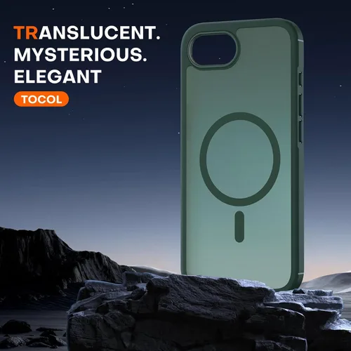 Vista 5 de TOCOL Funda para iPhone 17e, compatible con Magsafe, protección militar contra caídas, delgada, translúcida, mate, a prueba de golpes, para iPhone