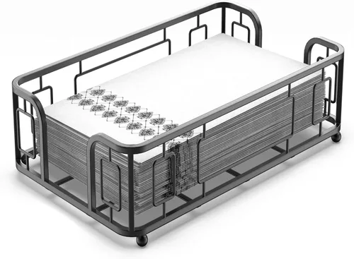 Vista 25 de Bandeja Soporte de Toallas de Invitados de Acrílico para Baño – Soporte Vertical para Toallas de Papel para Toallas de Mano Desechables, Organizador