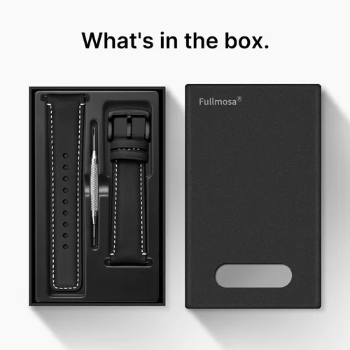 Vista 59 de Fullmosa Correa de reloj de liberación rápida de 0.866 in, 0.787 in y 0.709 in, bandas de cuero bruñido para Samsung Galaxy Watch/Garmin Watch
