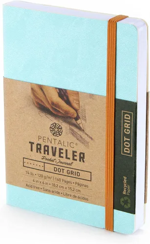 Vista 12 de Cuaderno de bocetos Travelers Dot Grid Pentalic Art, libre de ácidos
