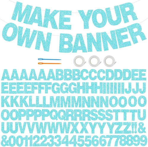 Vista 36 de 116 piezas de letras de la A a la Z DIY Banner personalizado Colorido
