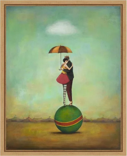 Vista 7 de Amanti Art Lienzo enmarcado para pared, 20 x 16 pulgadas, romance de circo, por Duy Huynh, lienzo enmarcado para pared, obras de entretenimiento