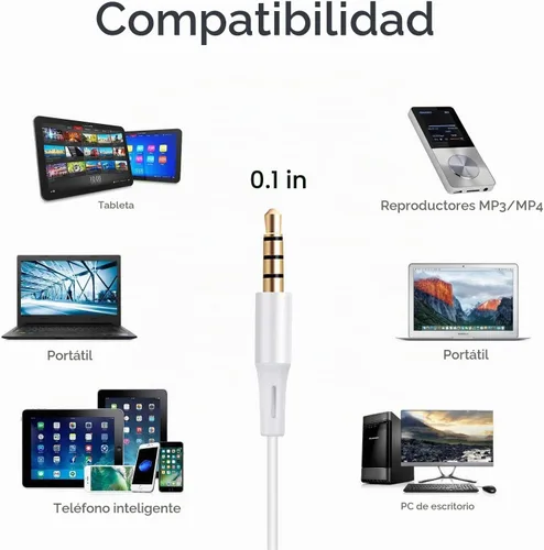 Vista 4 de Paquete de 2 auriculares con cable, con micrófono y control de volumen, auriculares intrauditivos de 0.138 in, auriculares con cancelación de ruido