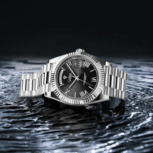 Vista 3 de CADISEN Reloj mecánico automático para hombre, reloj de pulsera MIYOTA 8285 impermeable para hombre