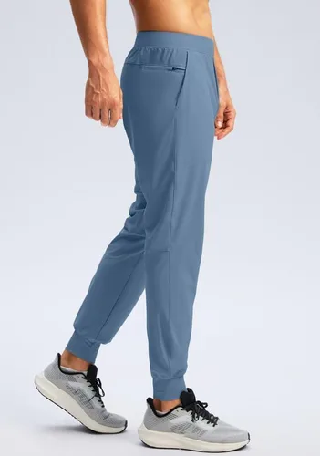 Vista 2 de Soothfeel Pantalones deportivos para hombre con bolsillos con cremallera, pantalones de entrenamiento atléticos ligeros para gimnasio, golf, correr