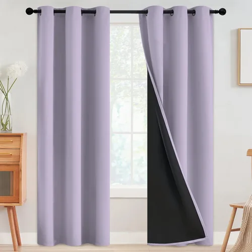 Vista 67 de SimpleHome - Cortinas opacas 100% para recámara, cortinas de ventana con ojales beige, con aislamiento térmico, cortinas de oscurecimiento
