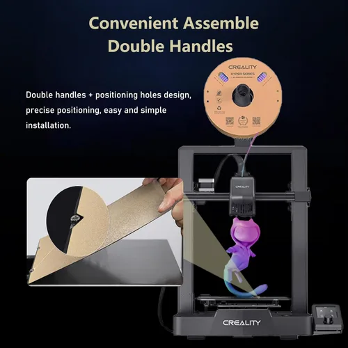 Vista 3 de Comgrow Ender 3 V3 SE PEI Spring Steel 9.252x9.252 in y 6pcs Ender 3 V3 SE Boquilla Kit con 2pcs Ender 3 V3 SE Bloque Calentador Bloque Cubierta