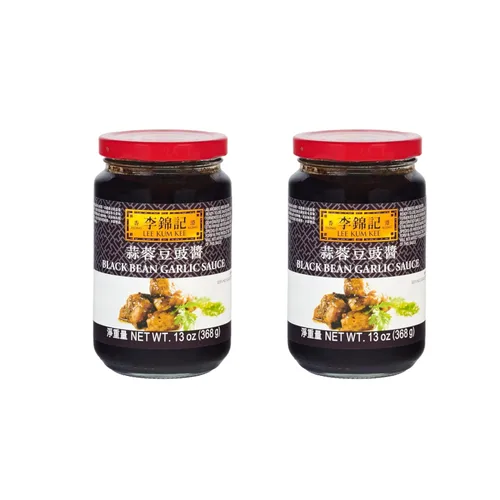 Vista 14 de Lee Kum Kee Salsa de Ajo y Frijoles Negros (13 oz - 1 paquete), Aromática y Sabrosa - Perfecta para Marinadas, Estofado, Salsas para Mojar, Salteado