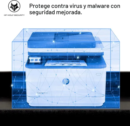 Vista 8 de HP LaserJet Pro MFP 3101fdw Impresora láser inalámbrica en blanco y negro todo en uno, escáner, fotocopiadora, fax, ideal para la oficina (3G628F)