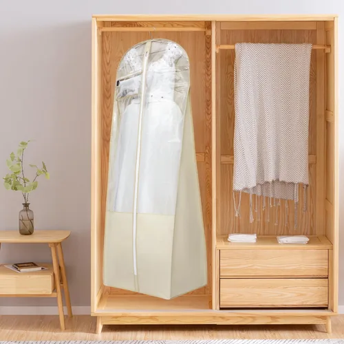 Vista 9 de ANZORG Bolsa de vestido de novia de 70 pulgadas para vestidos largos, bolsa de ropa de viaje para baile de graduación, vestido de noche, enagua