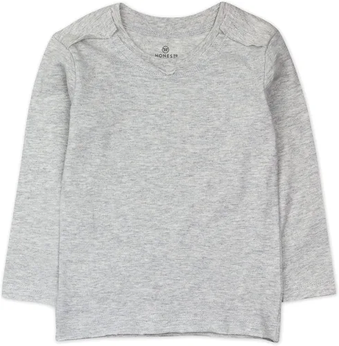 Vista 6 de HonestBaby Camiseta unisex de manga larga para bebé, 100% algodón orgánico