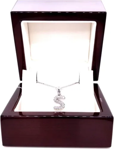 Vista 164 de Collar colgante con letra inicial de diamantes en oro amarillo de 14k (1/10 quilates) 18 pulgadas