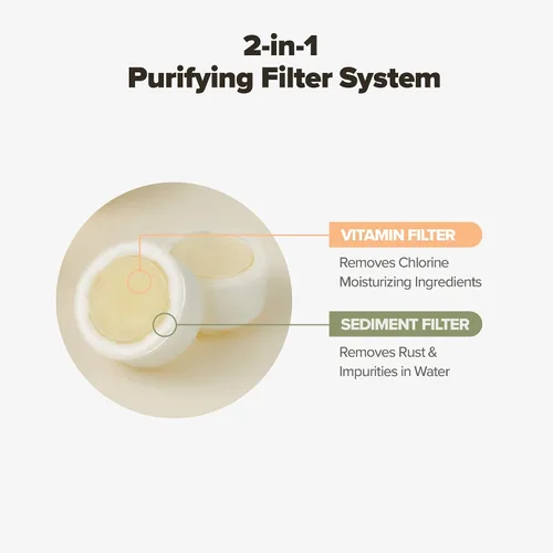 Vista 3 de Filtro de agua para grifo de lavabo de baño, filtración con gel de vitamina C, elimina el cloro y los metales pesados, suavizante de agua dura Verde