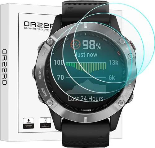 Vista 10 de Orzero Paquete de 3 protectores de pantalla para reloj inteligente compatible con Garmin Vivomove 3S (no para Garmin Venue 3S), vidrio templado