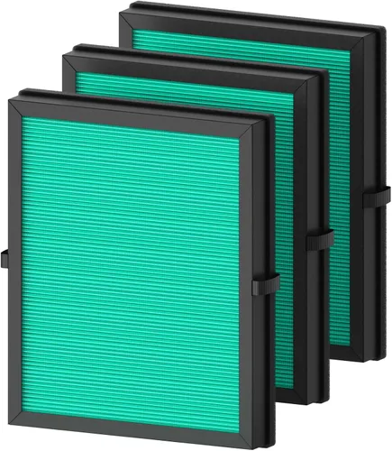 Vista 8 de Paquete de 2 filtros de aire MK04 de repuesto para purificador de aire Aroeve MK04/MG04JH - Filtro H13 HEPA verdadero 4 en 1 para polen, caspa
