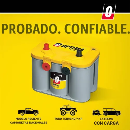 Vista 5 de Batería de doble utilidad Optima 8042-218 D75/25 con tapa amarilla
