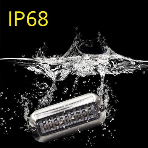 Vista 2 de LABLT azul 27 50W barco submarino marino luces de popa 316 acero inoxidable pontón luces de popa barco cubierta luz popa pesca noche luz