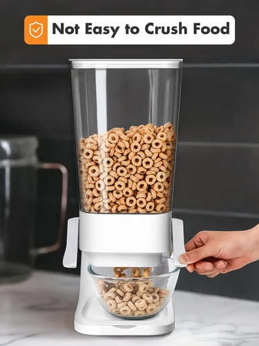 Vista 4 de Conworld Dispensador de cereales, almacenamiento de contenedores de cereales, dispensador grande de cereales para encimera, no es fácil de triturar