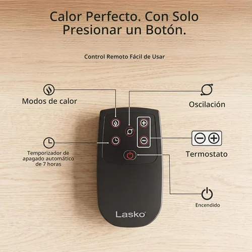 Vista 5 de Radiador eléctrico vertical, de Lasko, 751320, de cerámica