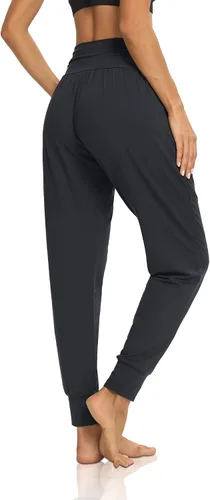 Vista 5 de DIBAOLONG - Pantalones de yoga sueltos para hacer ejercicio, casuales, cómodos, con bolsillos