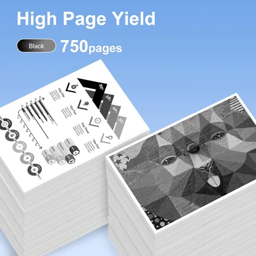 Vista 3 de Cartucho de tinta negra 67XL para HP Ink 67, reemplazo de cartucho de tinta negra HP 67, HP67, HP67XL, Envy 6055e, 6000, 6455e, 6400, 6458e, DeskJet