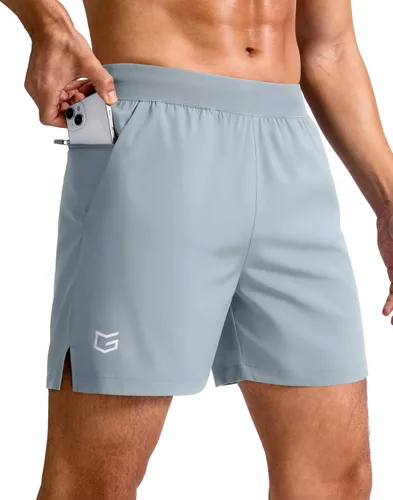 Vista 10 de G Gradual Pantalones cortos deportivos para correr para hombre de 7/5/9 pulgadas, bolsillo con cremallera, ligeros, para entrenamiento, gimnasio